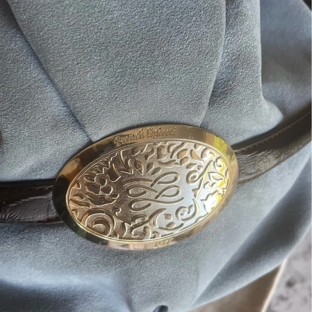 RARE LANCEL PARIS BB Brigitte Bardot bag. Suede blue. - Picture 4 of 16